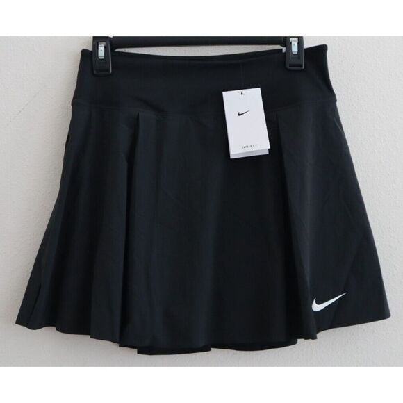 Nike Victory DX1132-010 Women's Sz M Black Dri-FIT Club Advantage 15" Skort - Picture 1 of 12
